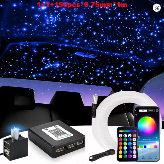 2026 16W Split Starlight Headliner Kit, Fiber Optic RGBW Star Lights for Car Roof Ceiling, APP/Remote Control