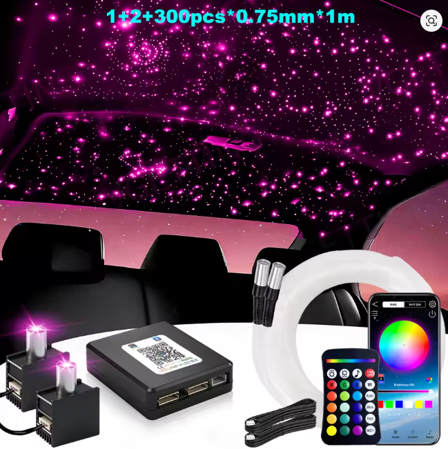 2026 16W Split Starlight Headliner Kit, Fiber Optic RGBW Star Lights for Car Roof Ceiling, APP/Remote Control