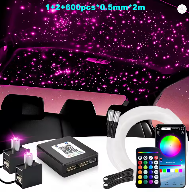 2026 16W Split Starlight Headliner Kit, Fiber Optic RGBW Star Lights for Car Roof Ceiling, APP/Remote Control