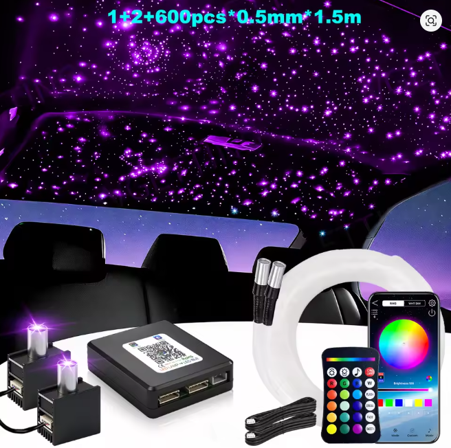 2026 16W Split Starlight Headliner Kit, Fiber Optic RGBW Star Lights for Car Roof Ceiling, APP/Remote Control